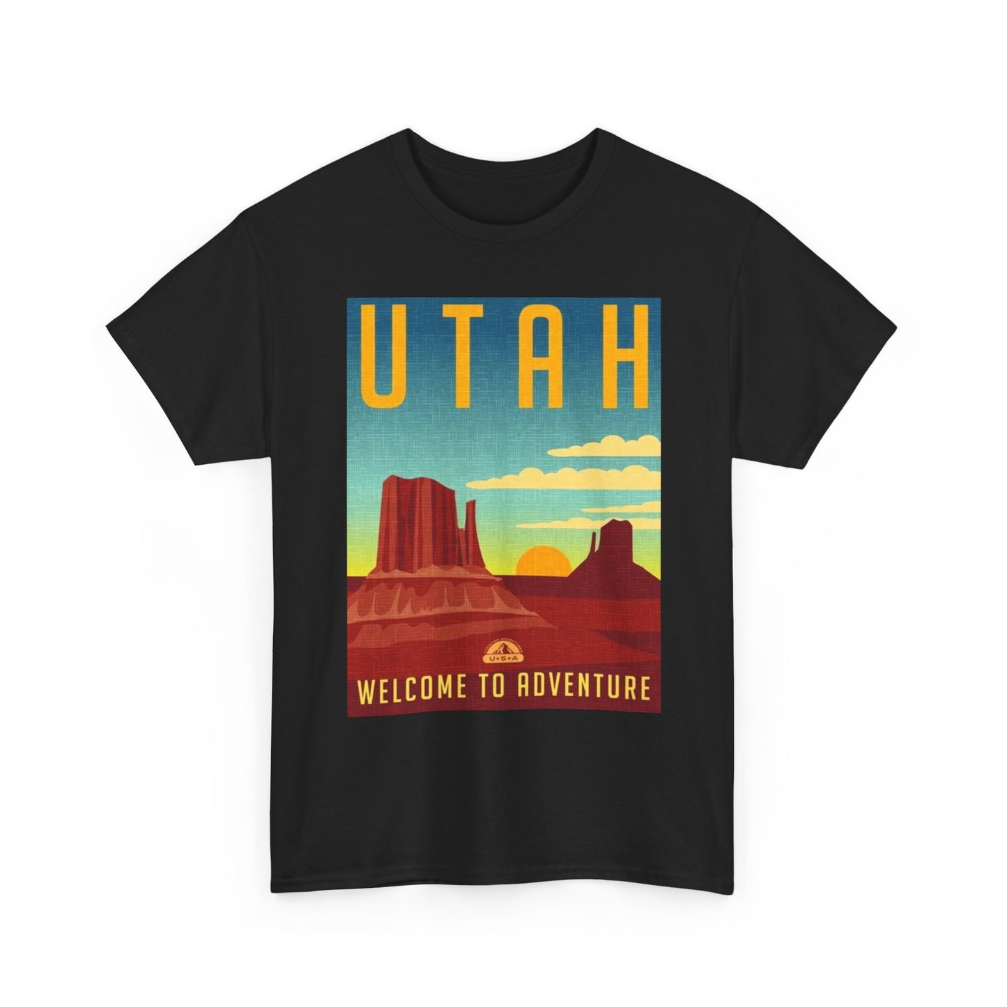 Utah State Logo BRAND NEW Apparel T Shirt Unisex Unisex Heavy Cotton Tee 1