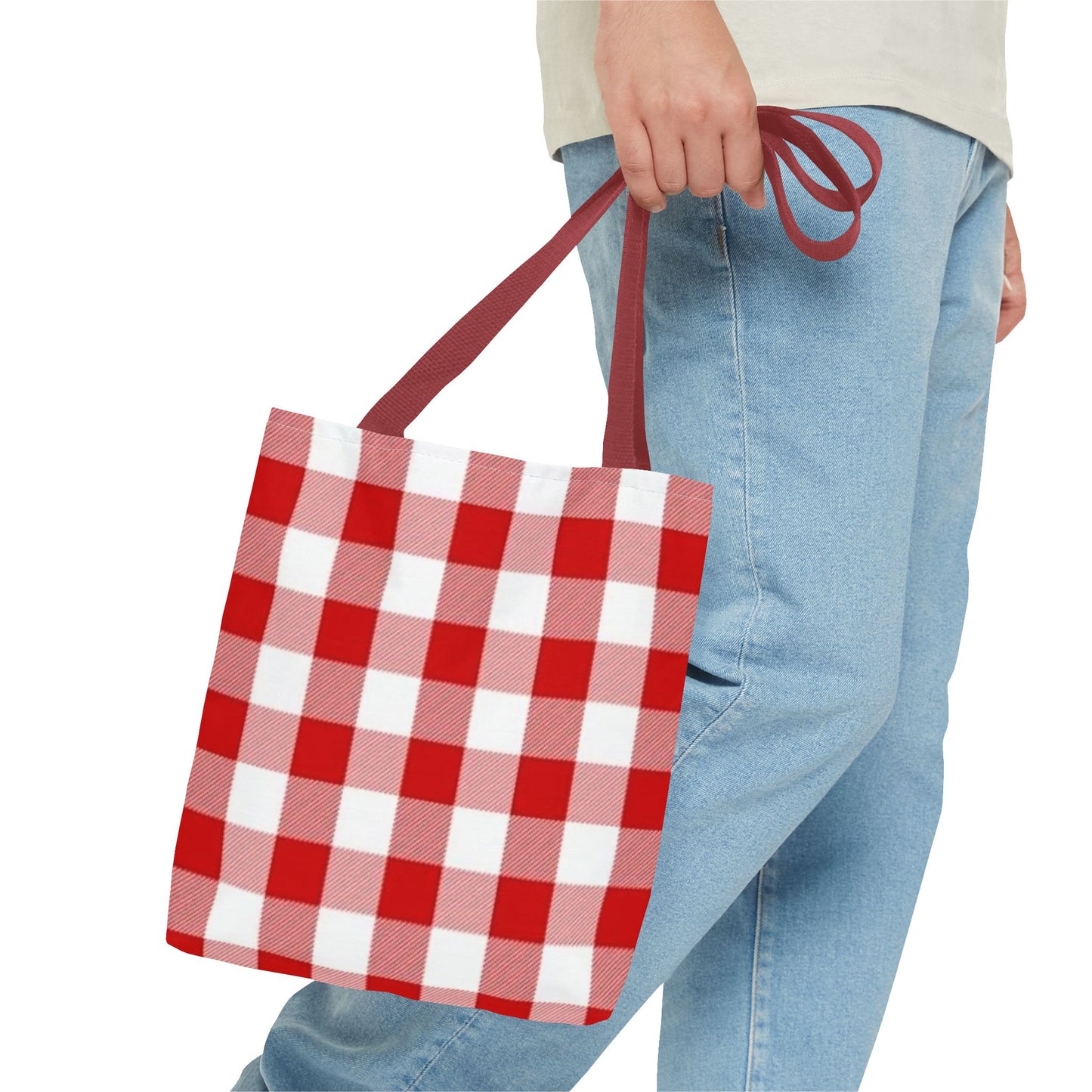 Red Checkered All Over Print BRAND NEW Purse - Pocketbook - Travel Tote Bag