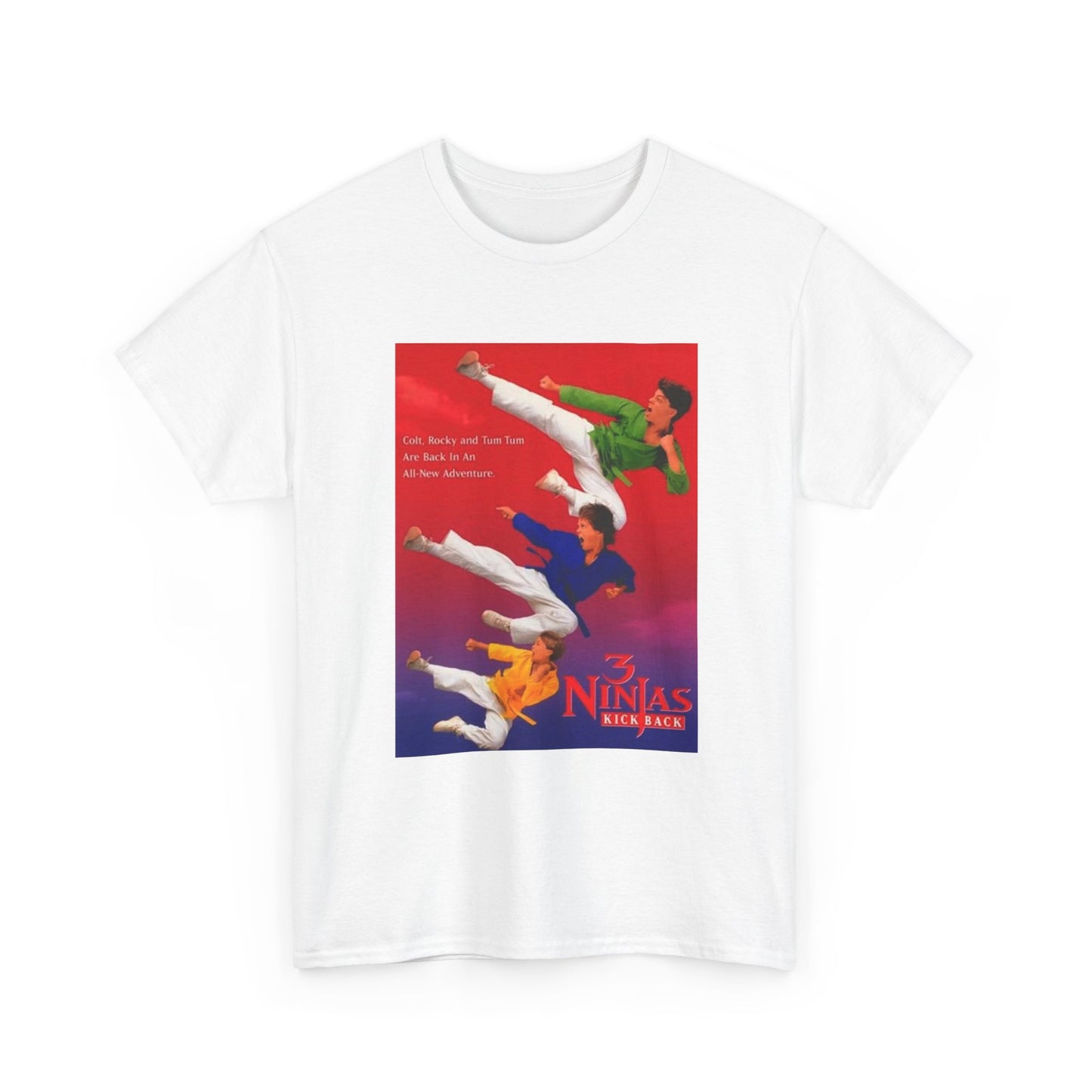 3 Ninjas T shirt Retro 90s Kids Movie Vintage Comedy Karate Unisex Heavy Cotton