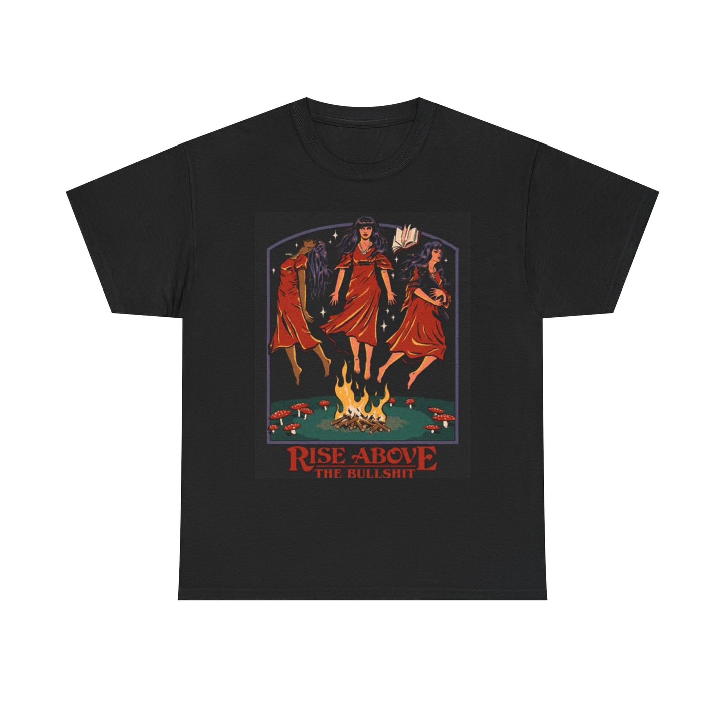 Rise Above Funny Satan Graphic T Shirt Comedy Unisex Heavy Cotton Tee