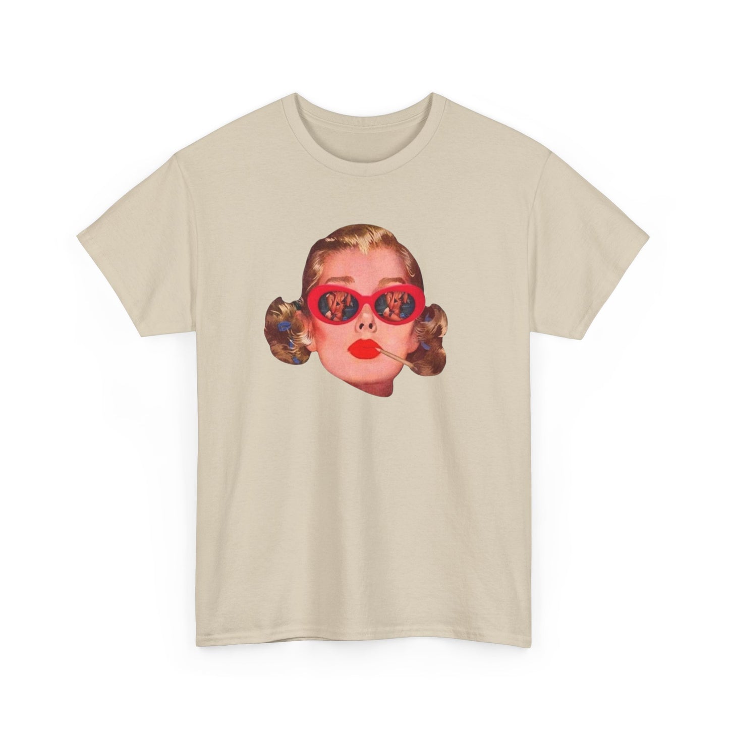 Bikini Eyes Smoking Joint Graphic T-Shirt Women's Heavy Comfy Cotton Tee