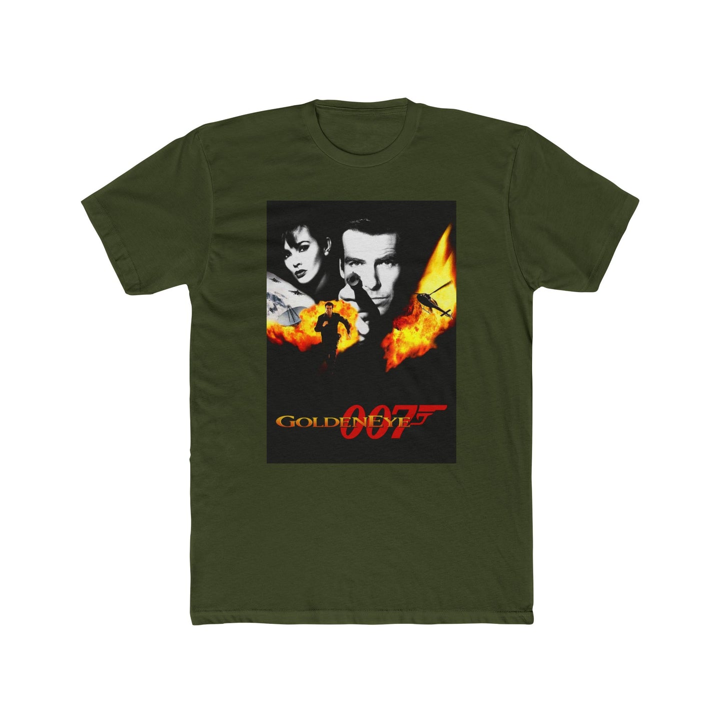 Golden eye bond 90s gamer retro gaming sailor jerrry vintage Men's Cotton Crew