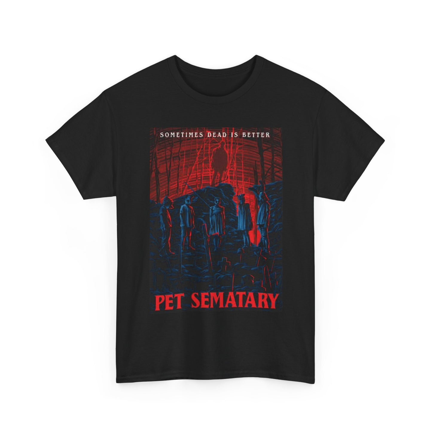 Pet Sematary T Shirt Retro Movie Poster Horror King Scary Unisex Heavy Cotton