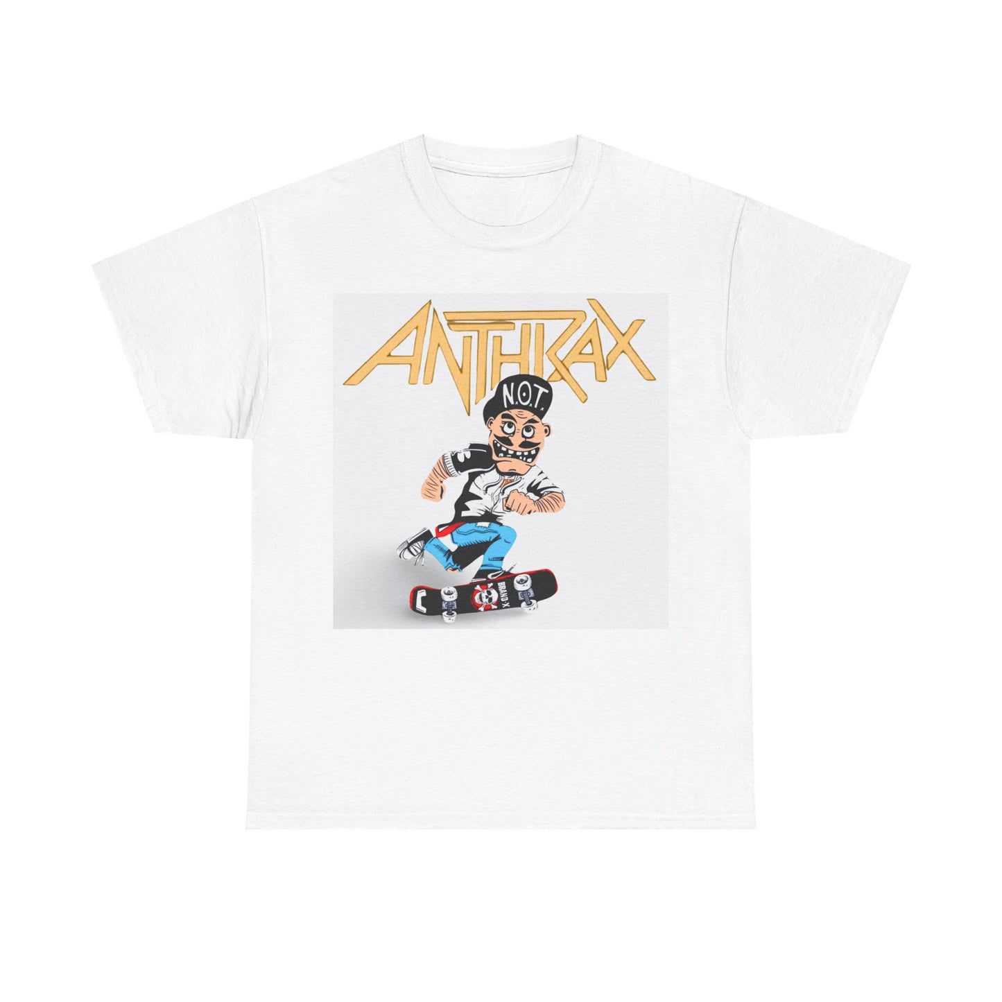 Anthrax Tshirt Punk Rock Vintage Skateboarding Unisex Heavy Cotton Tee