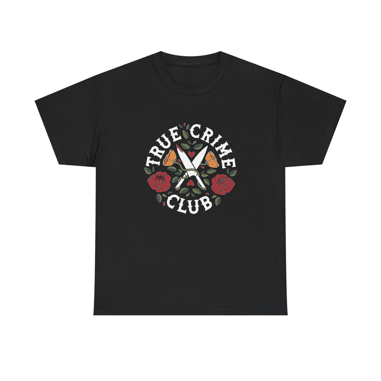 True Crime Club Graphic T Shirt NEW Vintage Unisex Heavy Cotton Tee