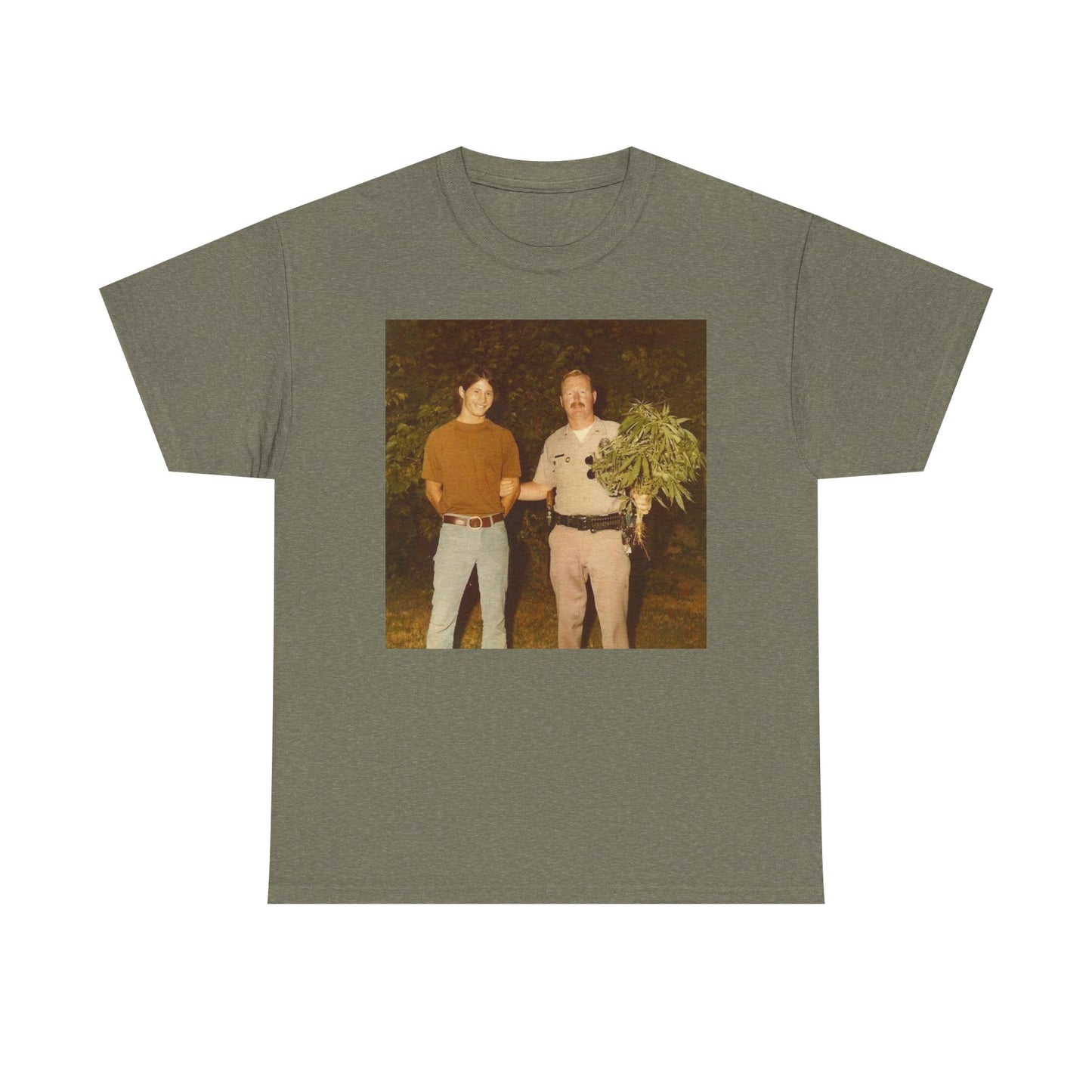 Hilarious T Shirt Funny Vintage Weed Bust 70s Comedy Happy Unisex Heavy Cotton