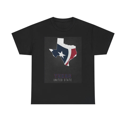 Texas Lone Star State Graphic T Shirt Retro Unisex Heavy Cotton Tee