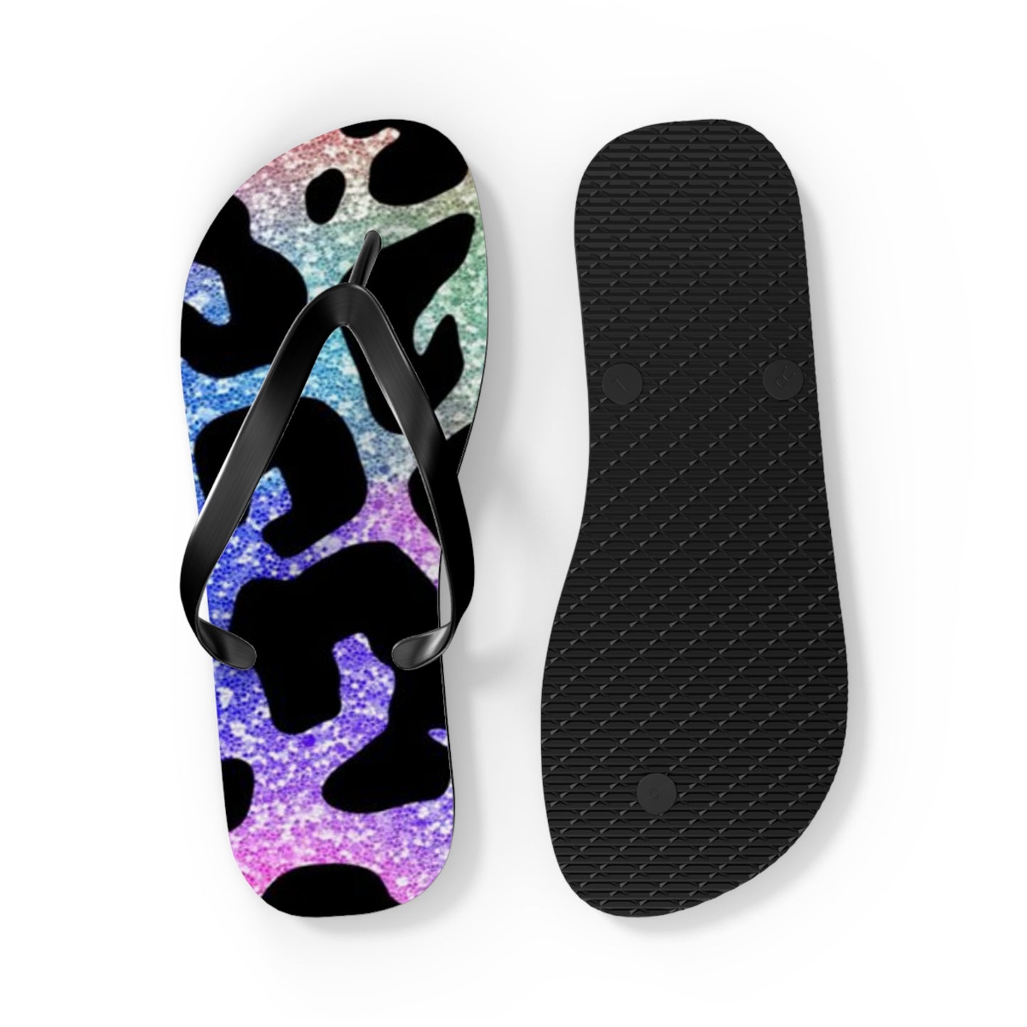 Glitter Animal Beach Sandals, Slides for Summer, Flip Flops, Water Resistant