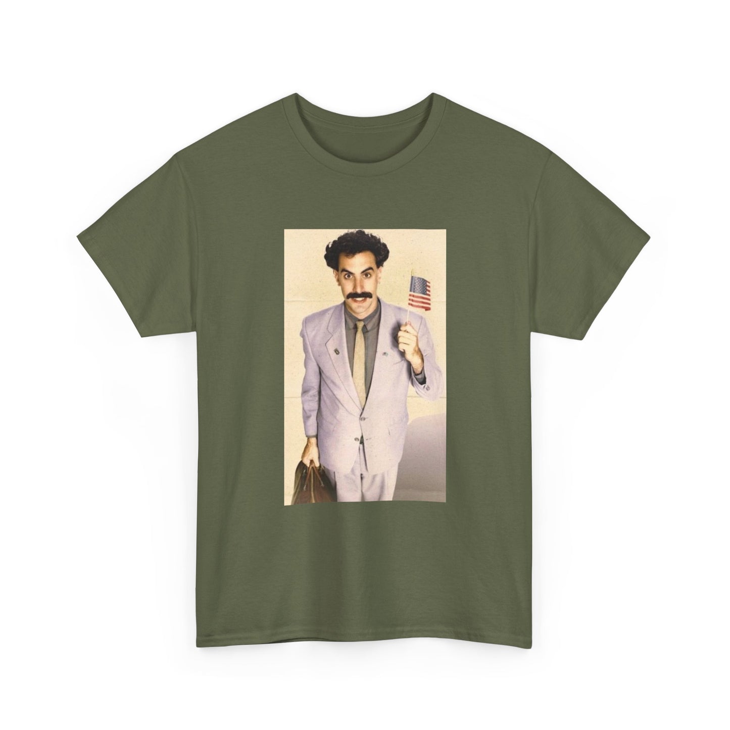 Borat Comes to America Tshirt Funny Comedy Movie Unisex Heavy Cotton Tee