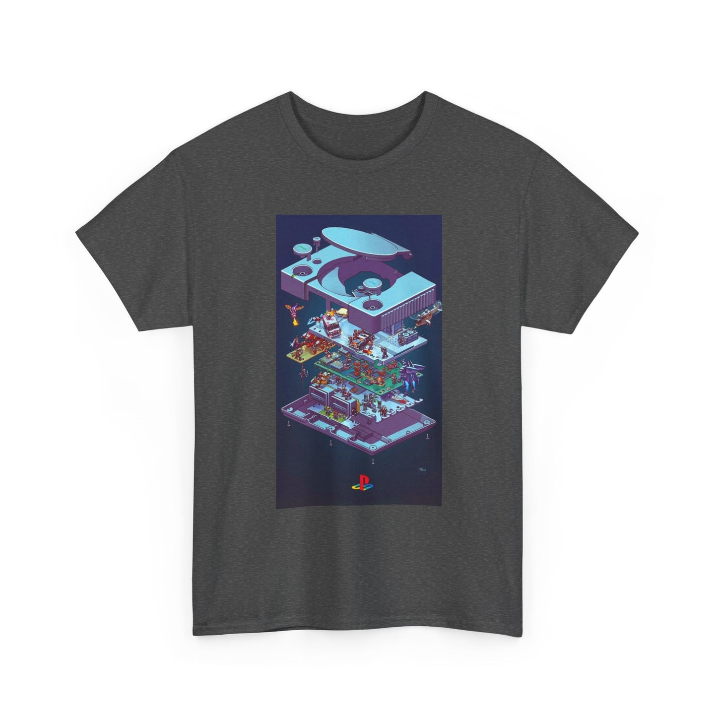N64 Playstation Tshirt Open Console Ps1 Retro Gaming Unisex Heavy Cotton Tee 2