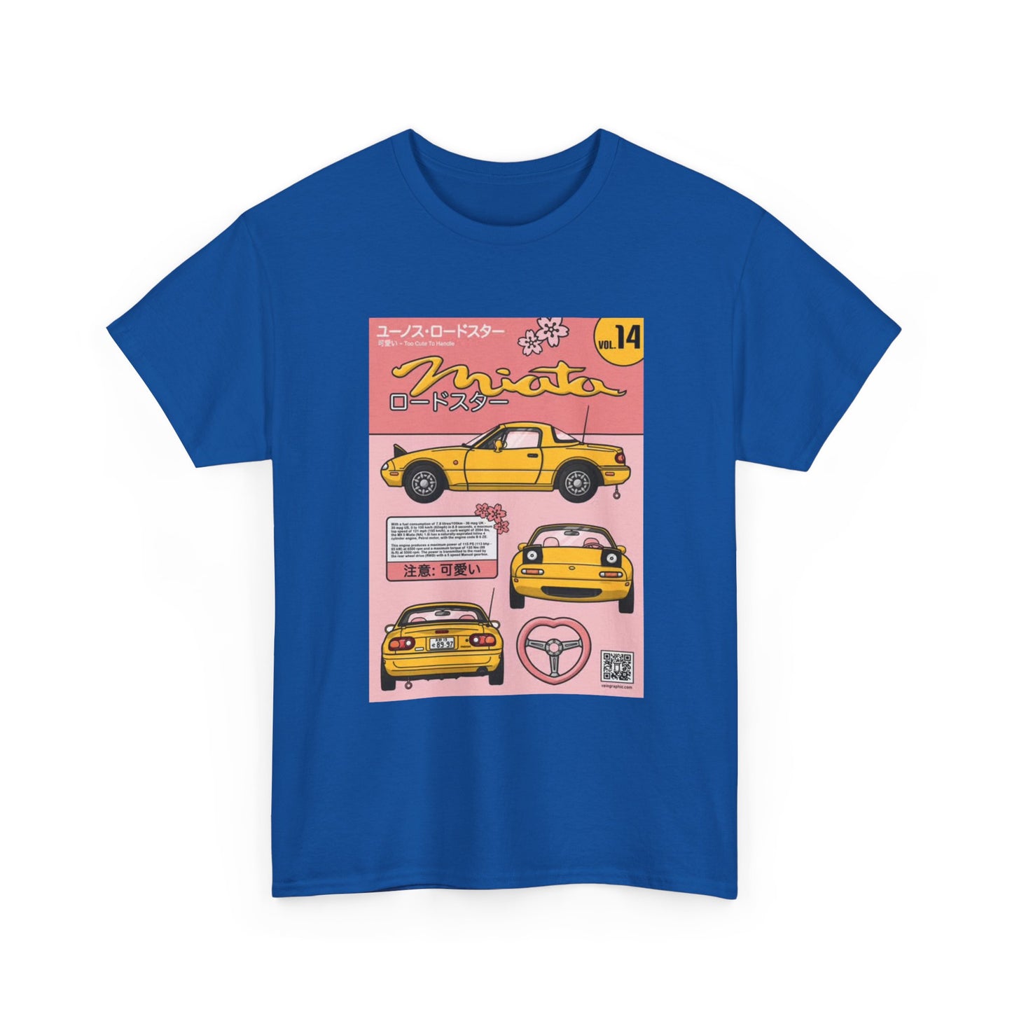 Mazda Miata Tshirt JDM Graphic Anime Cute Unisex Heavy Cotton Tee