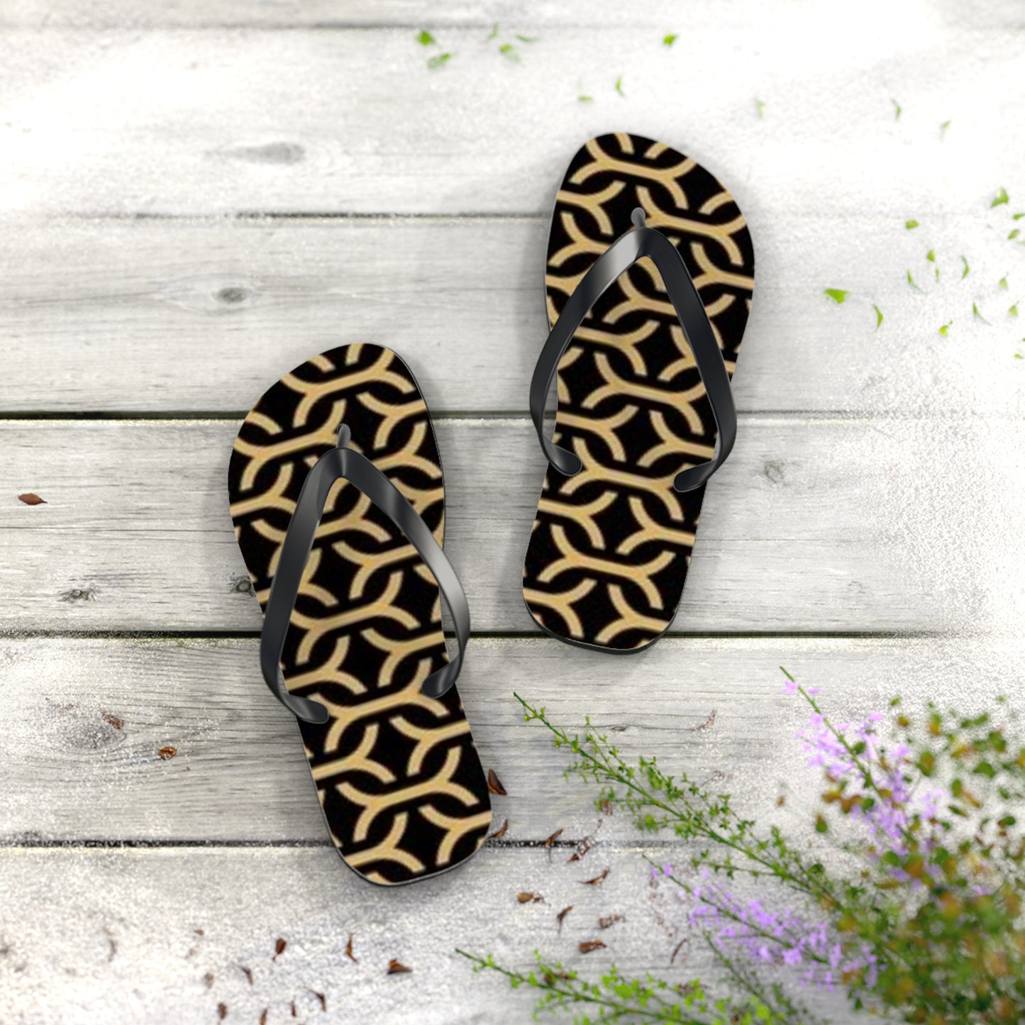 Brown Monogram Flip Flops, Sandals Slides, Summer Footwear, Brand New