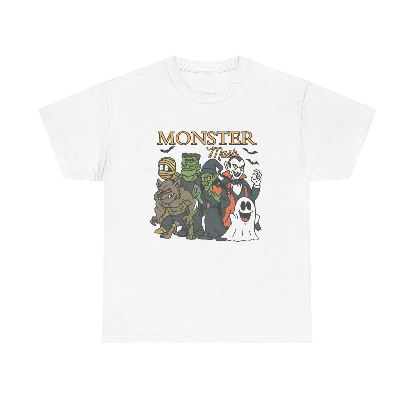 Monster Mash Halloween Graphic T Shirt NEW Unisex Heavy Cotton Tee