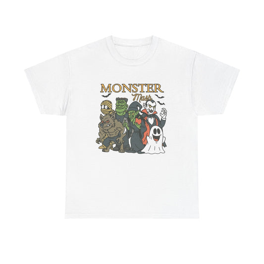 Monster Mash Halloween Graphic T Shirt NEW Unisex Heavy Cotton Tee