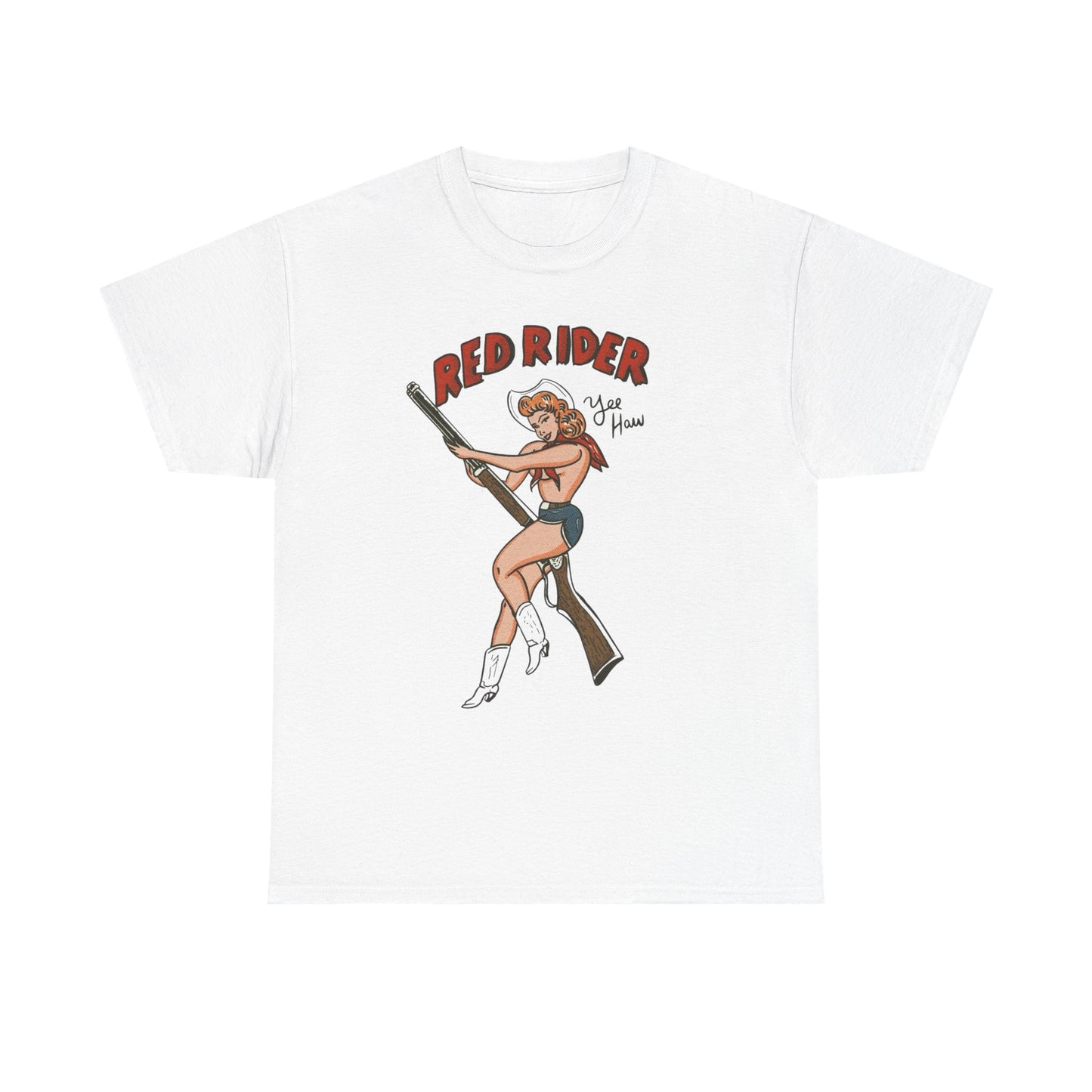 Red Rider Yee Haw Graphic T Shirt NEW ADULT TEE VINTAGE