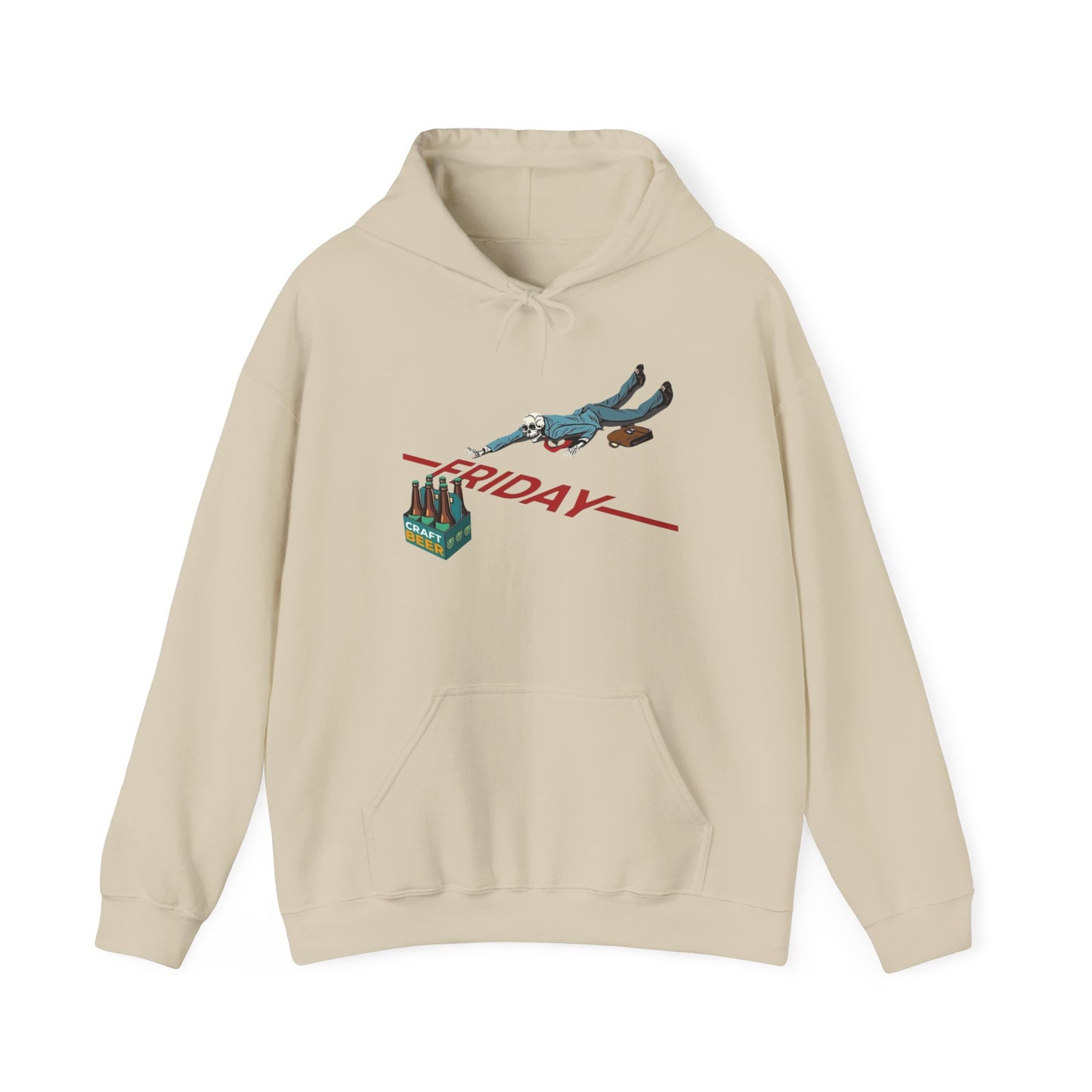 Friday Beers Funny Graphic Hoodie NEW Unisex Heavy Blend™ Hooded Sweatshirt