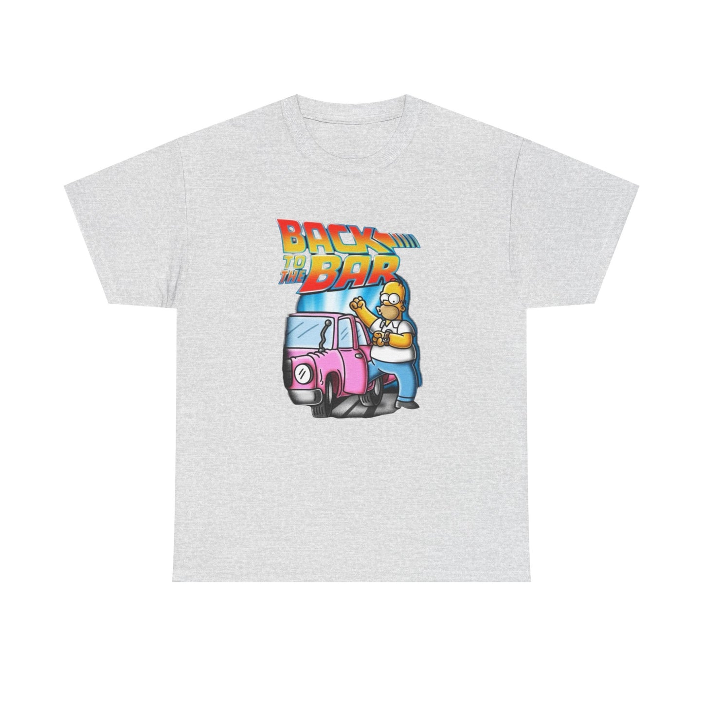 Back To The Bar Simpsons Funny Graphic T Shirt Unisex Heavy Cotton Tee