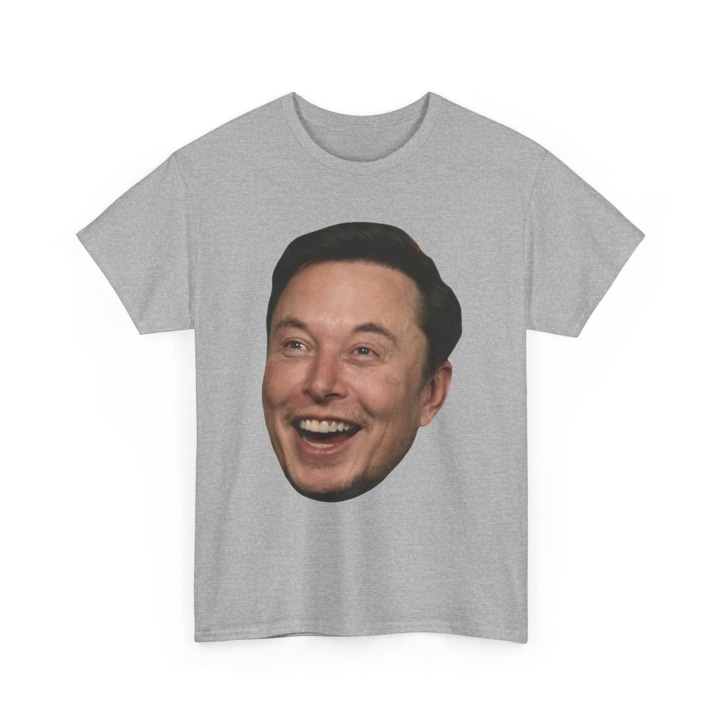 Elon Musk Graphic T Shirt Big Head Funny Poster Tesla Unisex Heavy Cotton Tee