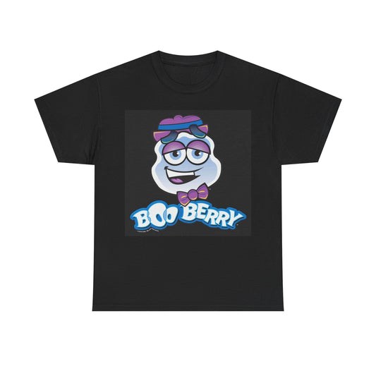 Boo Berry Cereal Tshirt Retro Logo Unisex Heavy Cotton Tee