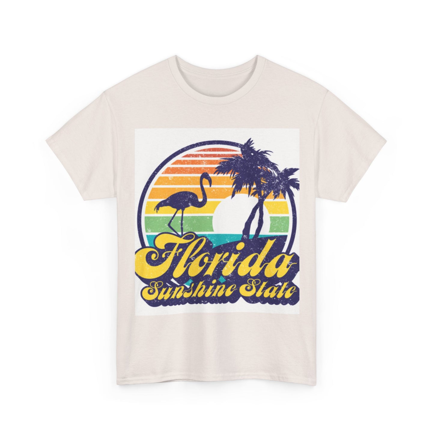 Florida Graphic Tshirt Summer Beach Miami Tampa Merch Unisex Heavy Cotton Tee 7