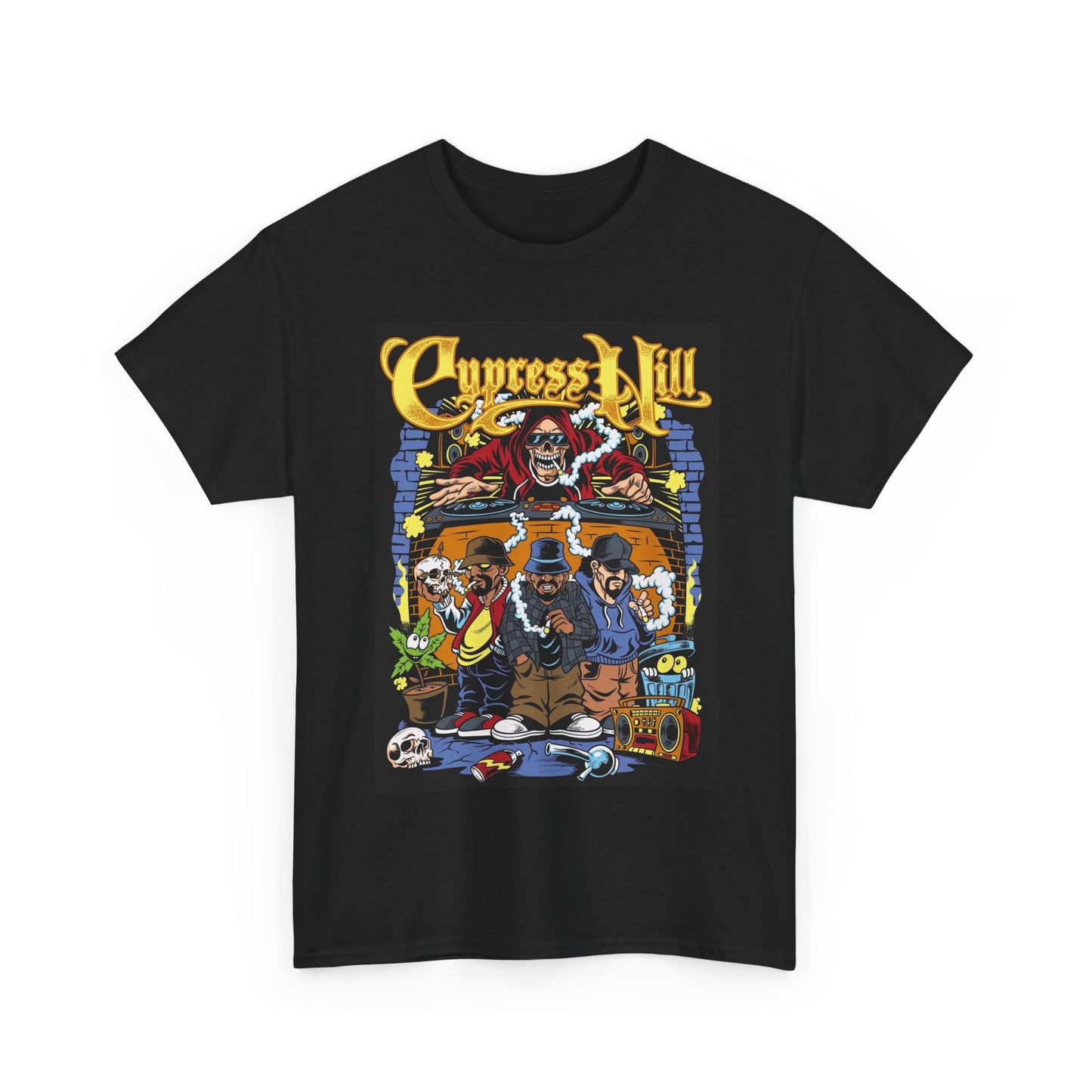 Graphic T Shirt Vintage Cartoon Weed 420 Unisex Heavy Cotton Tee