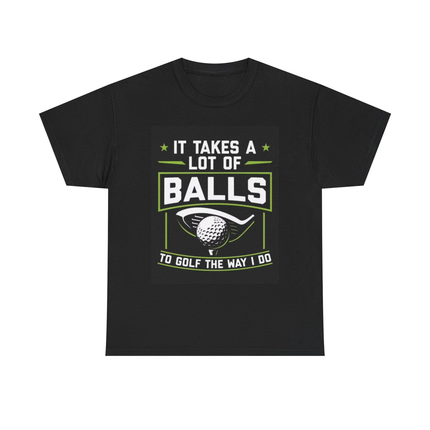 Golfing Shirt Funny Lots Of Balls Comedy Gift Dad Unisex Heavy Cotton Tee