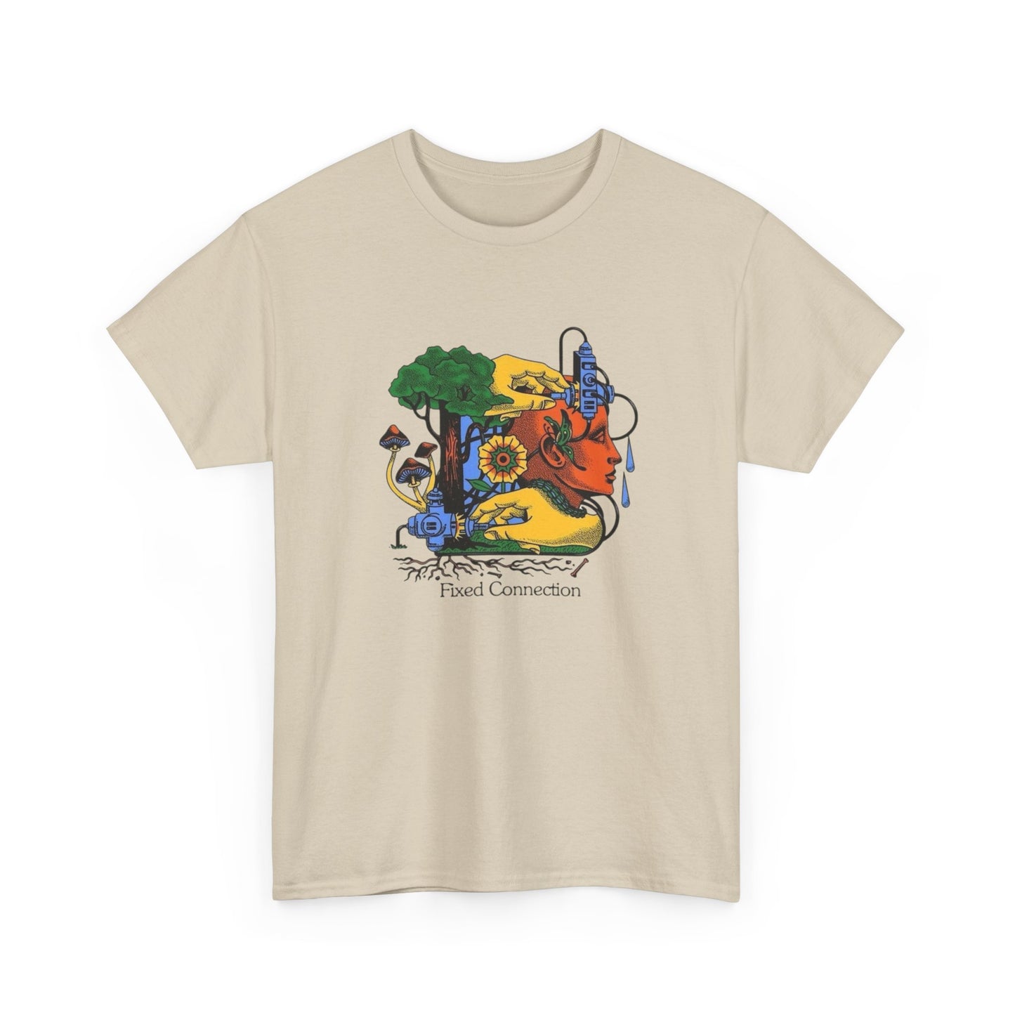 Fixed Connection Art Graphic T Shirt Unisex Heavy Cotton Tee Gift New