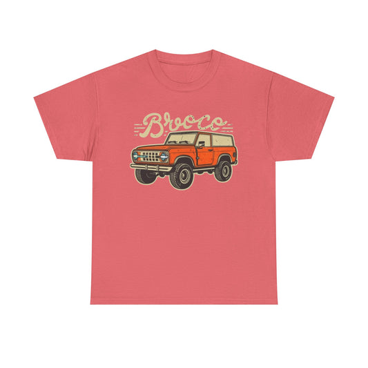 Bronco Graphic T Shirt Vintage Offroading MULTIPLE COLORS Unisex Heavy Cotton