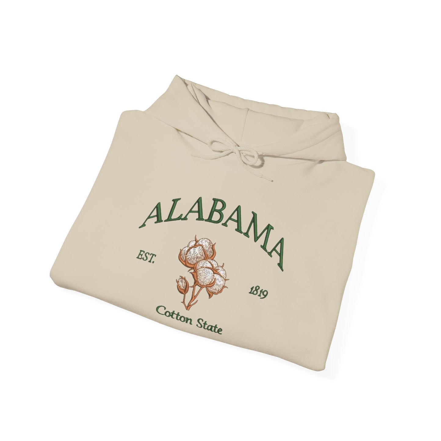 Alabama The Cotton State Graphic Hoodie Heavy Blend Sweatshirt NEW