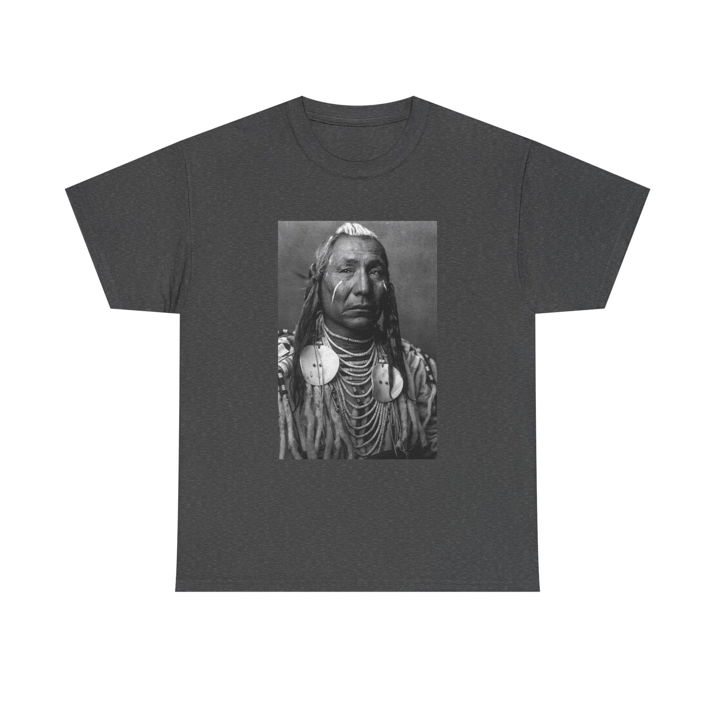Native American Indian Tshirt Sitting Bull Chief New Unisex Heavy Cotton Tee