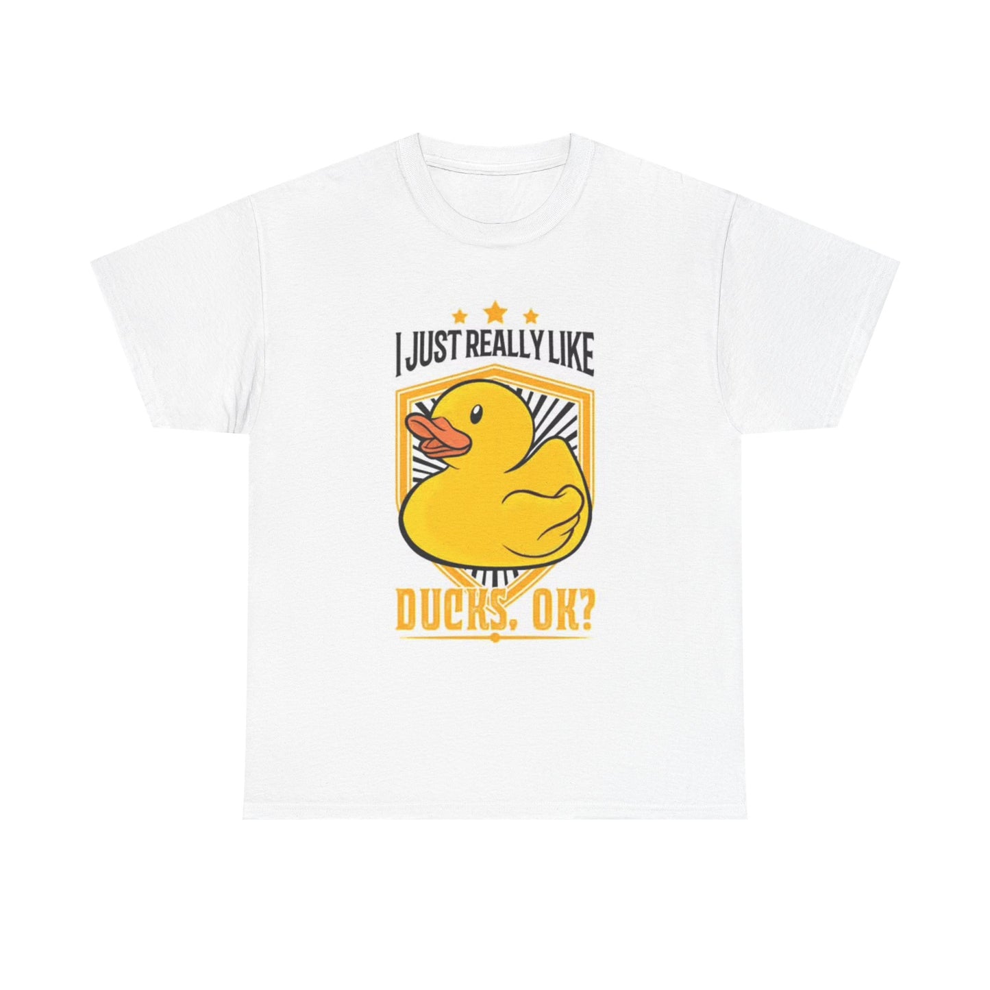 I Just Really Like Ducks Graphic T Shirt Funny Jokes Unisex Heavy Cotton Tee