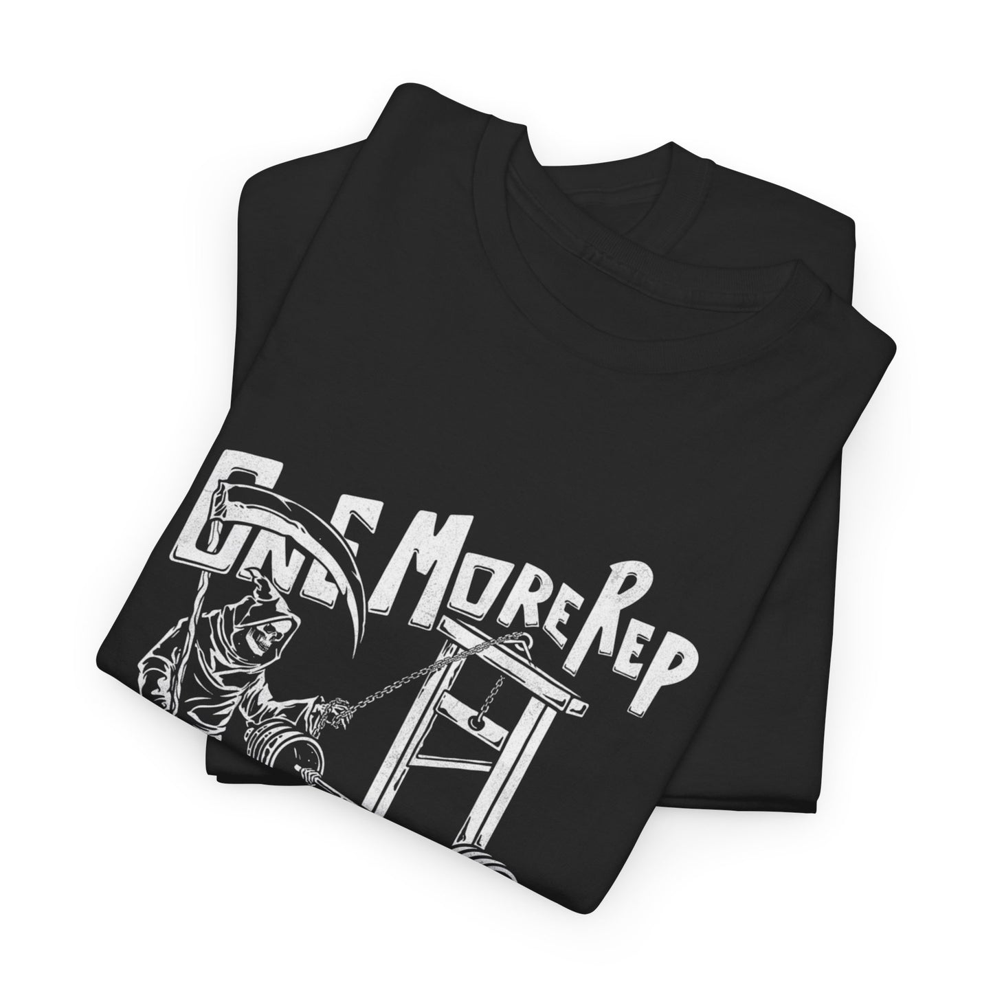 Grim Reaper One More Rep GYM Gear Graphic T Shirt Unisex Heavy Cotton Tee
