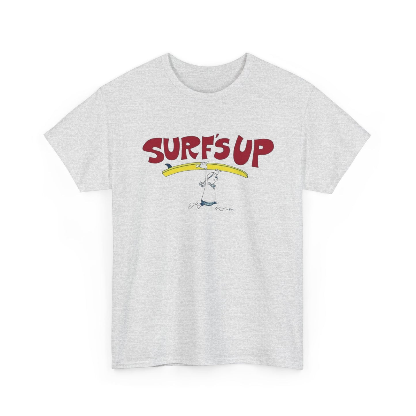Surfs Up Vintage Graphic T Shirt Unisex Heavy Cotton Tee Gift