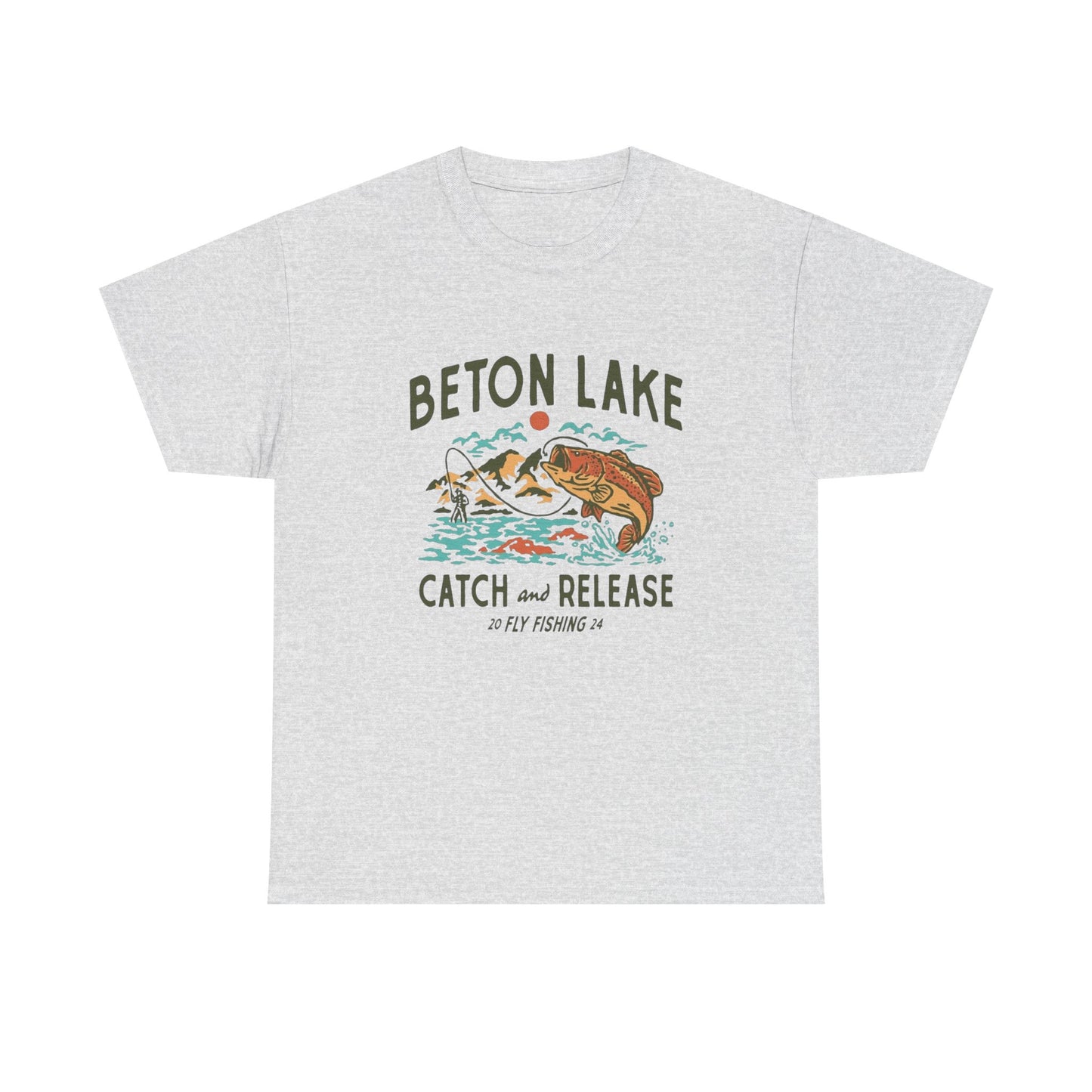 Beton Lake Fishing Graphic T Shirt Unisex Heavy Cotton Tee