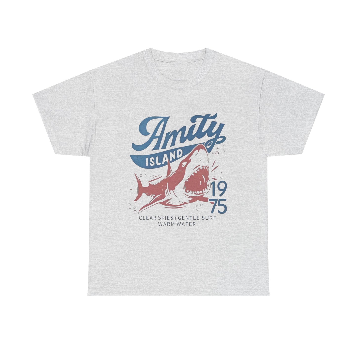 Jaws Amity Island Shark Graphic T Shirt Unisex Heavy Cotton Tee GIFT
