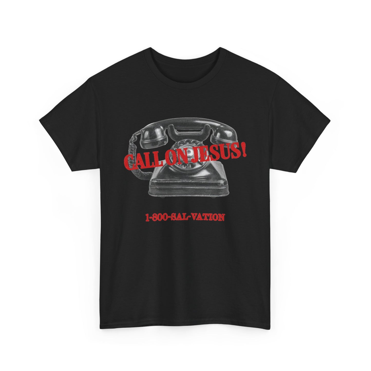 Call On Jesus Religious Graphic T Shirt Men's Heavy Cotton Tee