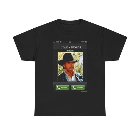 Chuck Norris Calling Funny Graphic T Shirt NEW Cotton Tee Gift