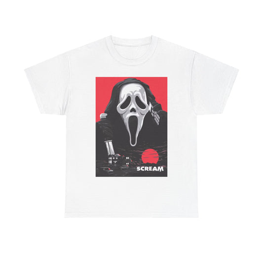 Scream T shirt Halloween Horror Movie Poster Graphic Unisex Heavy Cotton Tee