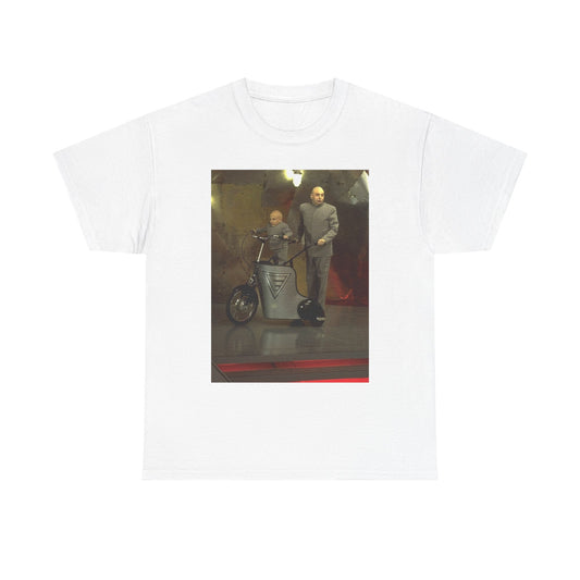 Dr Evil Austin Powers Tshirt Funny Movie Poster Mini Me Unisex Heavy Cotton Tee