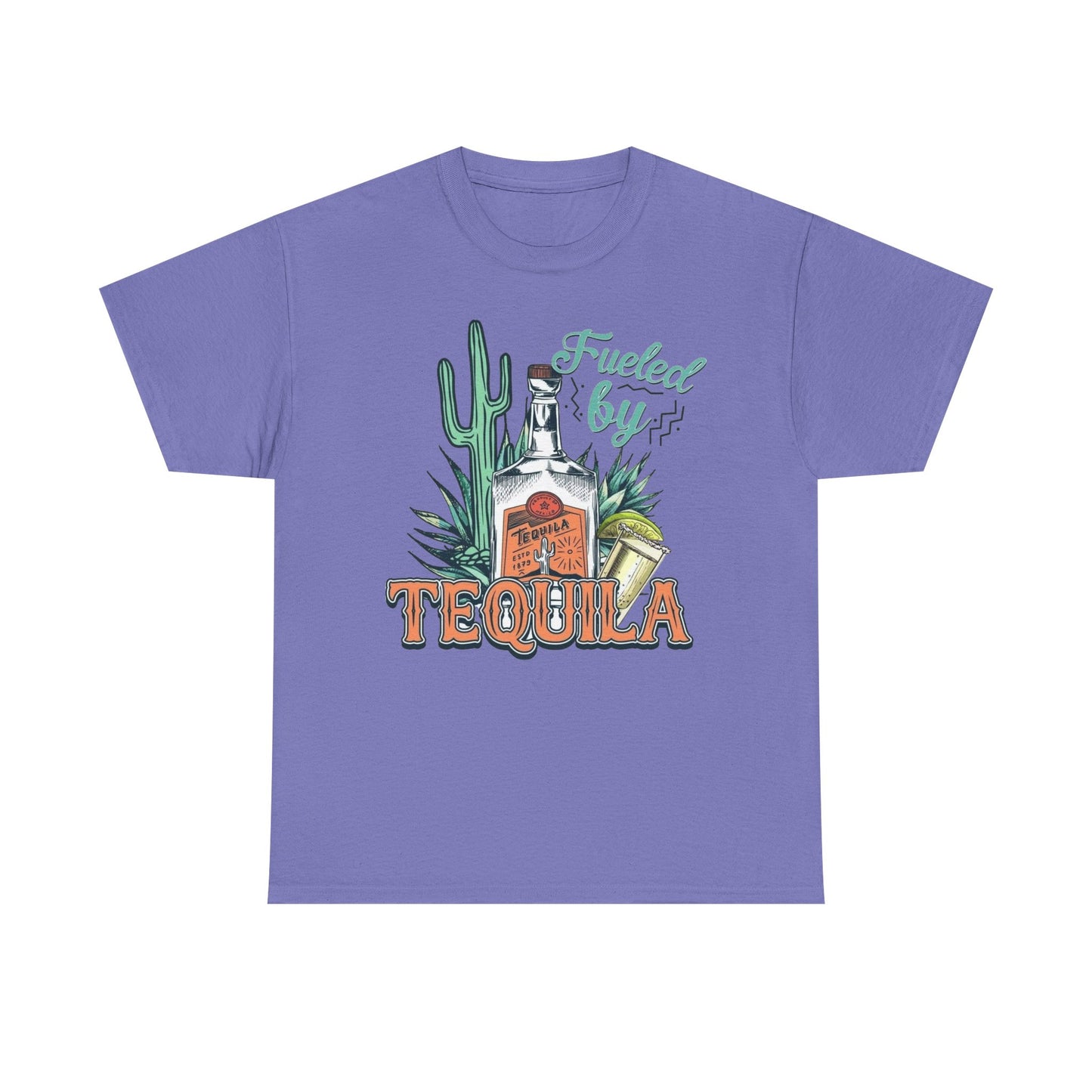 Fueled By Tequila Graphic T Shirt NEW Unisex Heavy Cotton Tee
