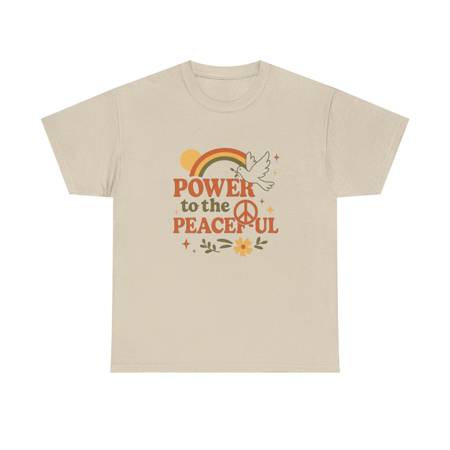 Power To The Peaceful Graphic T Shirt Adult NEW