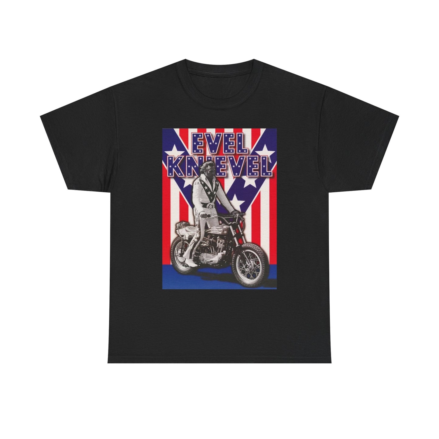 Evel Knievel Motorcycles Graphic T Shirt S-5XL Unisex Heavy Cotton Tee