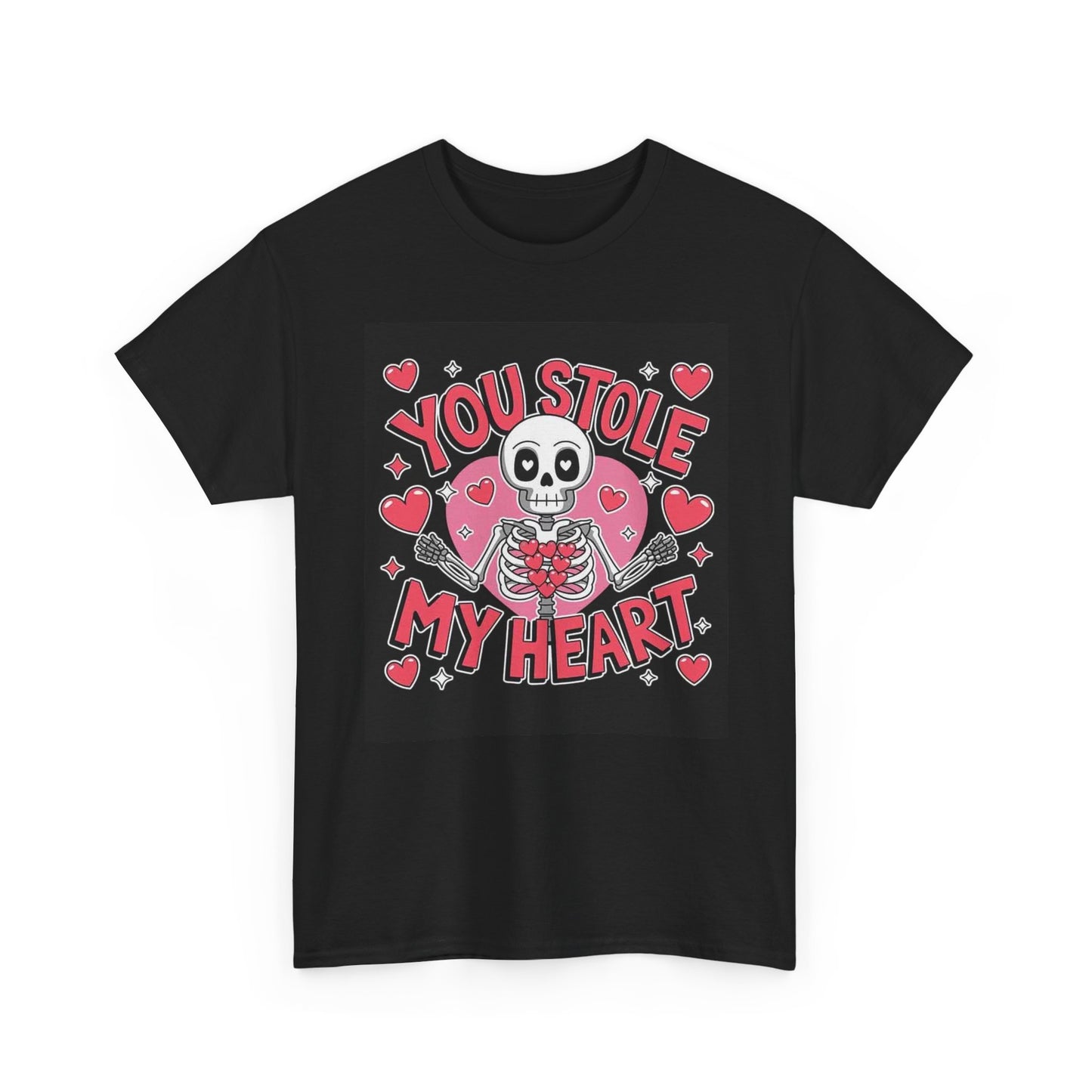 You Stole My Heart Funny Graphic T Shirt Valentines Unisex Heavy Cotton Tee