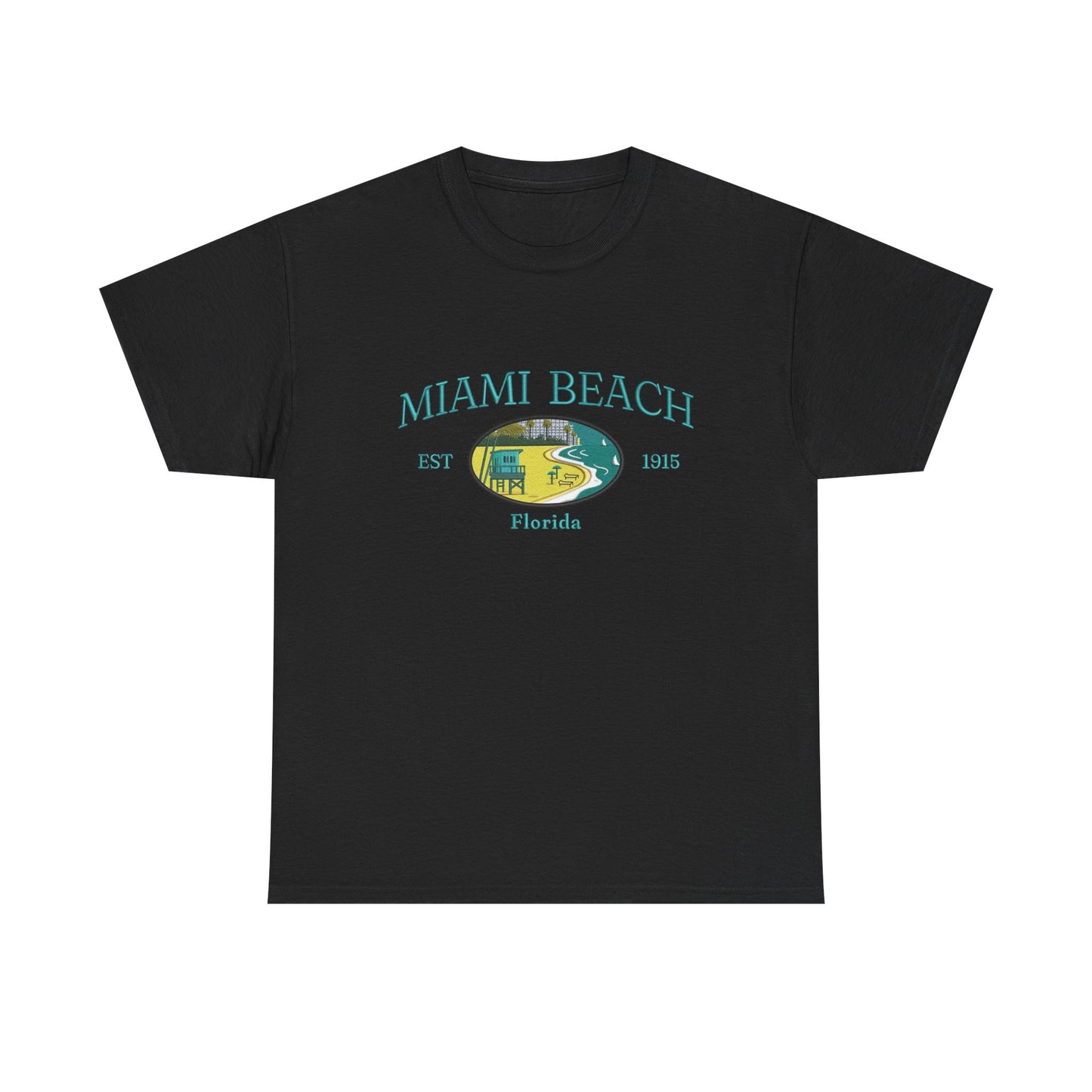 Miami Beach Florida Graphic T Shirt NEW Unisex Heavy Cotton Tee
