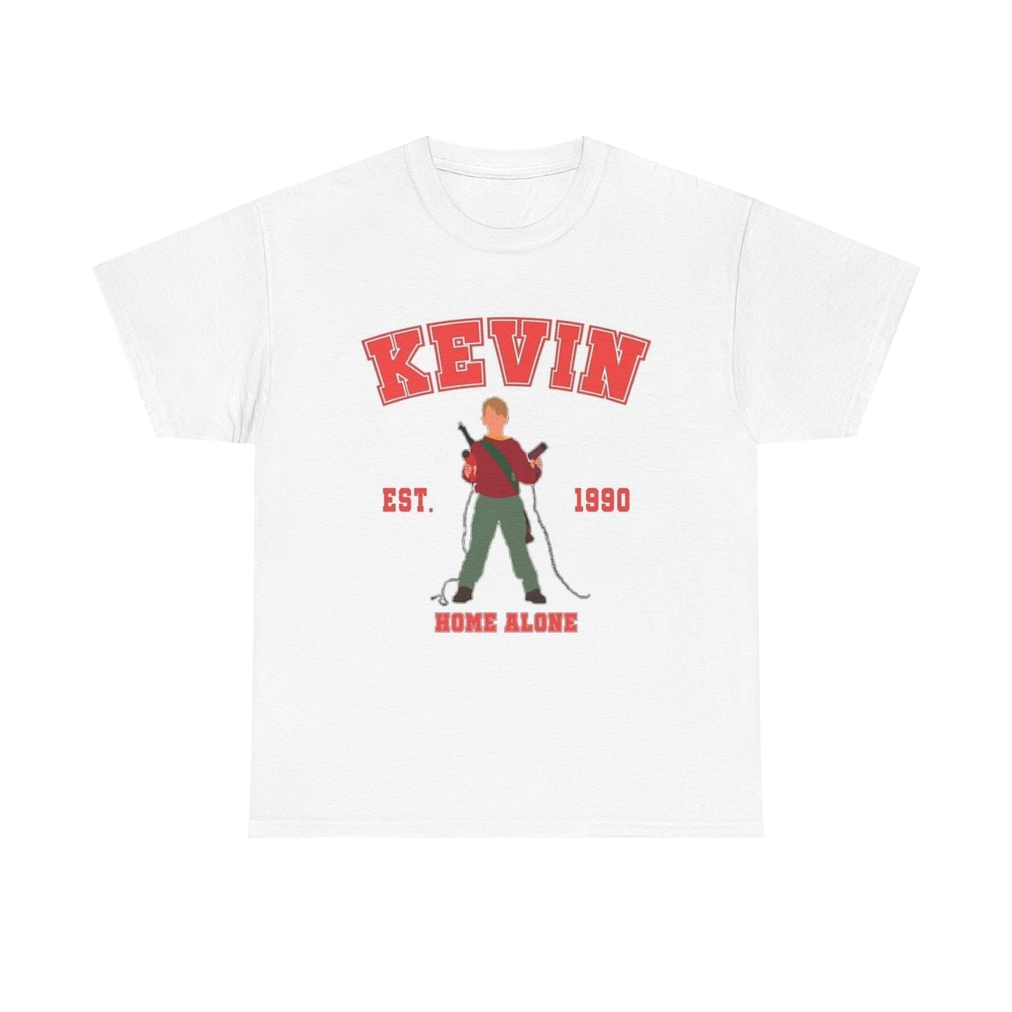 Home Alone Kevin Graphic T Shirt Vintage Movie Retro Christmas Heavy Cotton Tee