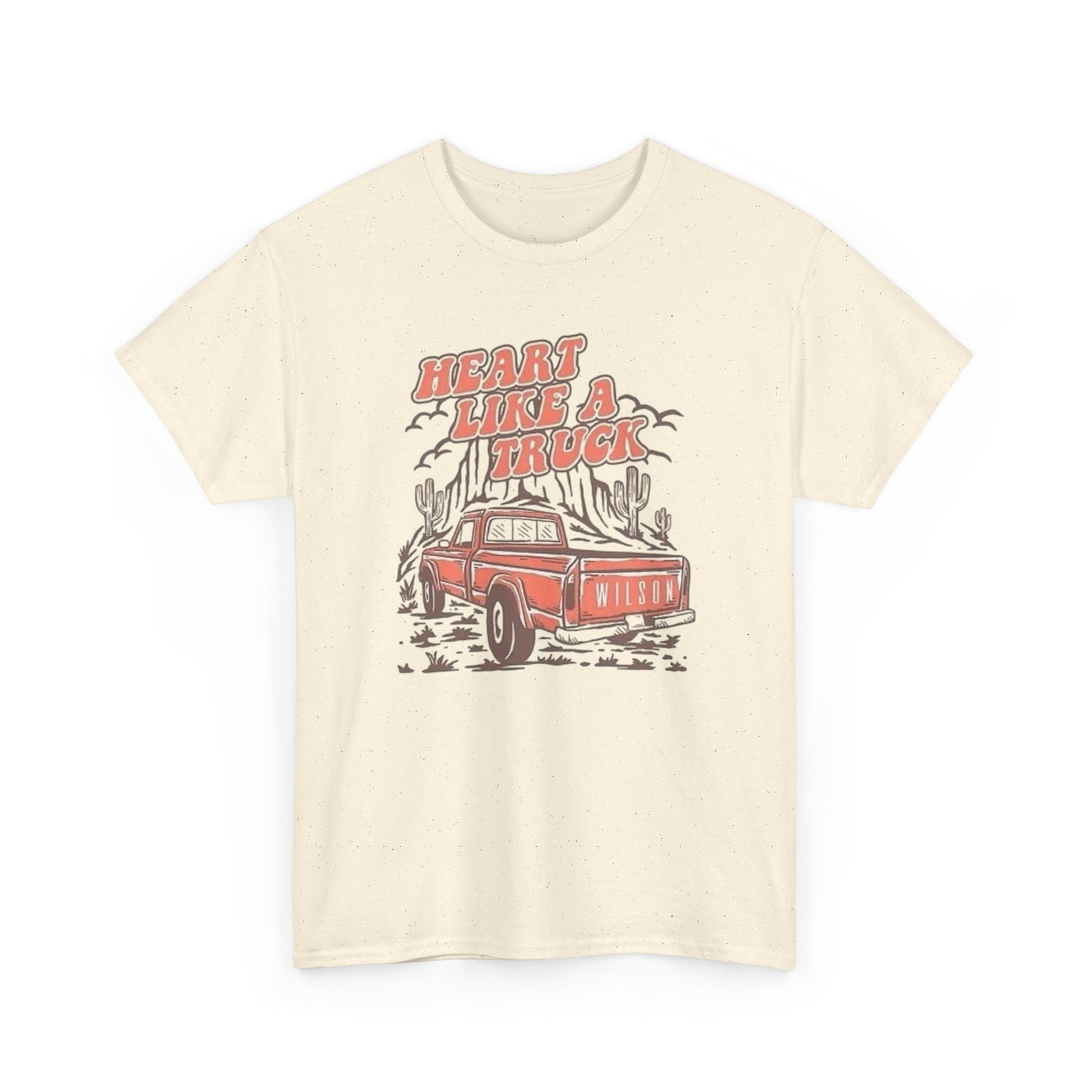 Heart Like A Truck Graphic T Shirt Unisex Heavy Cotton Tee