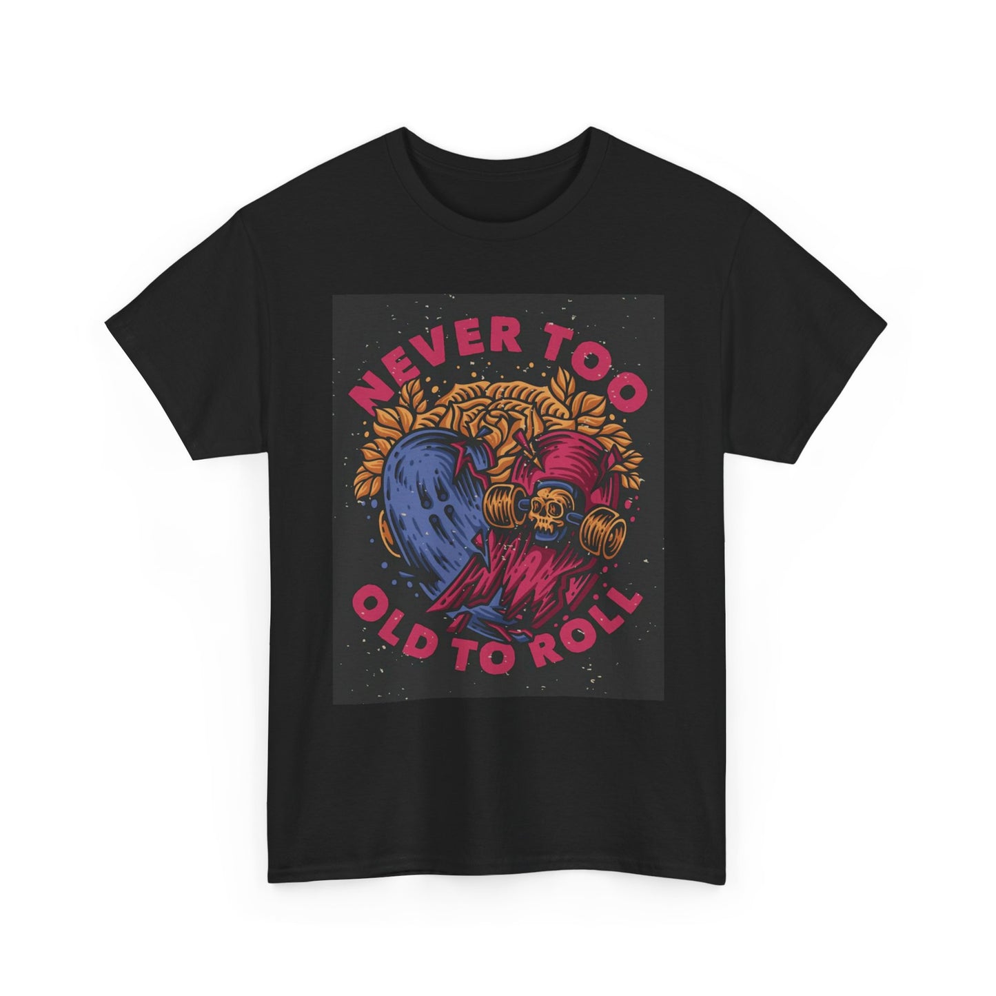 Never Too Old To Roll Skateboarding Graphic T Shirt Brand New Cotton Tee