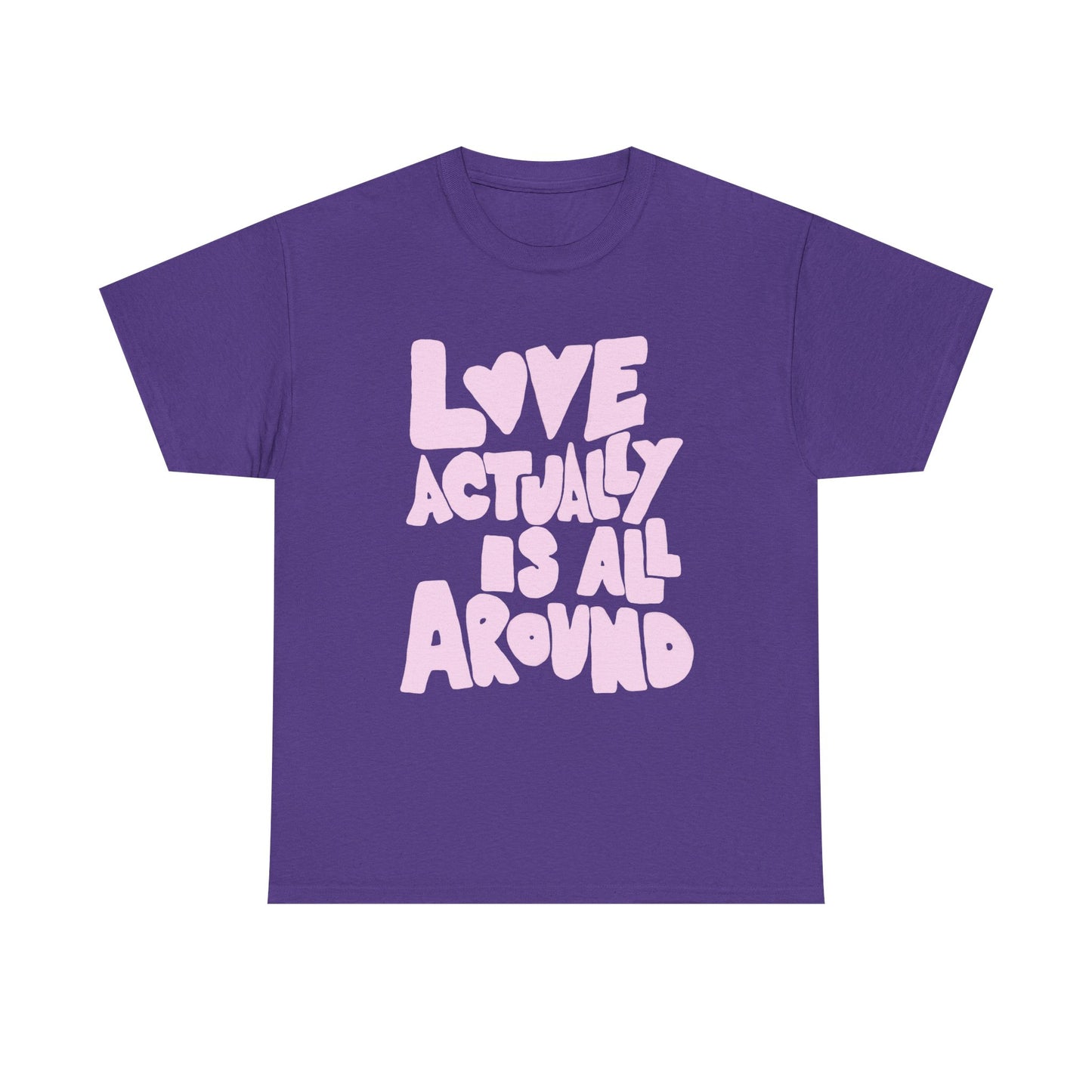 Love Is All Around Retro Graphic T Shirt Unisex Cotton Tee - New Gift - Tee