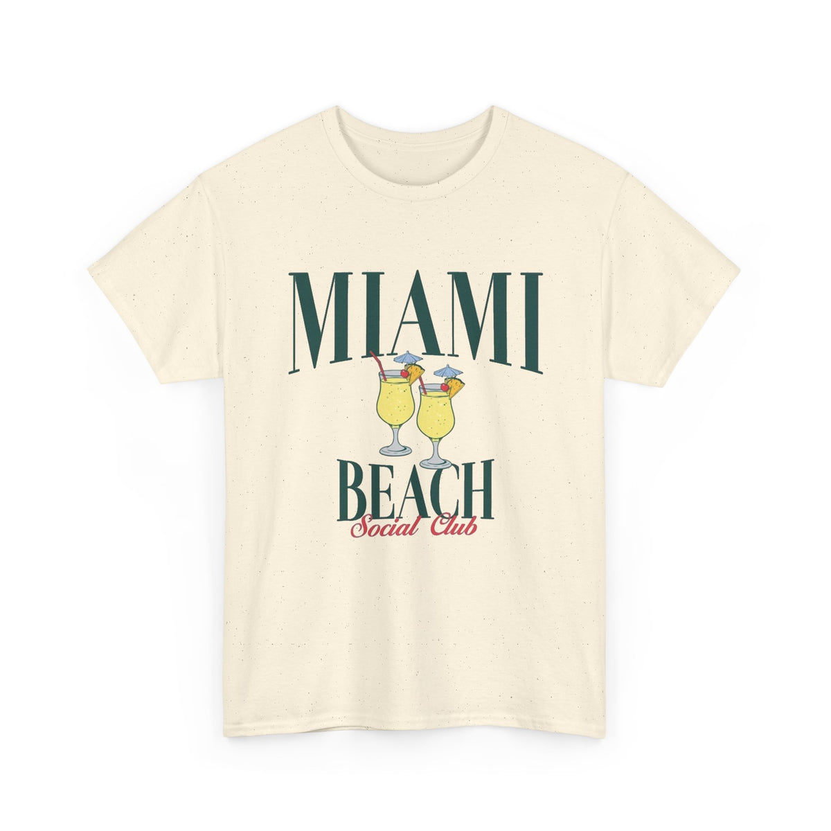 Miami Beach Social Club Graphic T Shirt Men's Vintage Heavy Cotton Tee