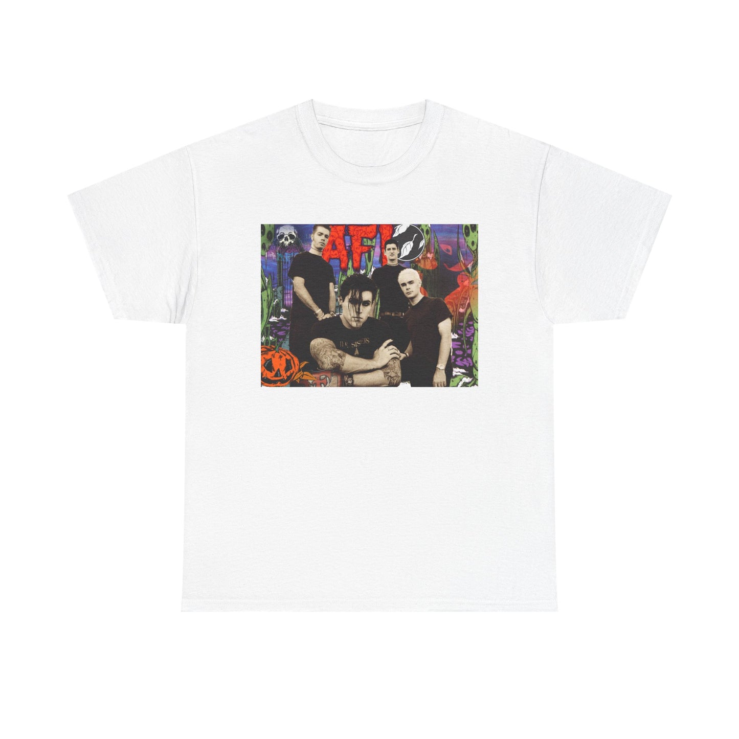 AFI Tshirt Punk Rock Emo Skull Graphic Unisex Heavy Cotton Tee Tour Merch 4